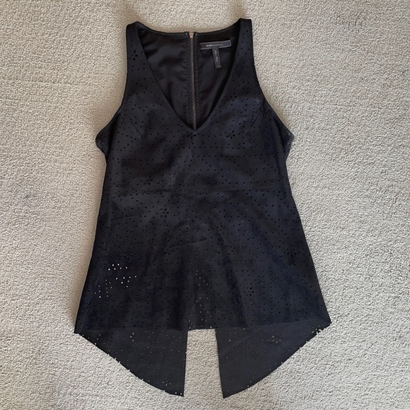BCBG | Suede Zip Back Tank Top - Picture 1 of 3